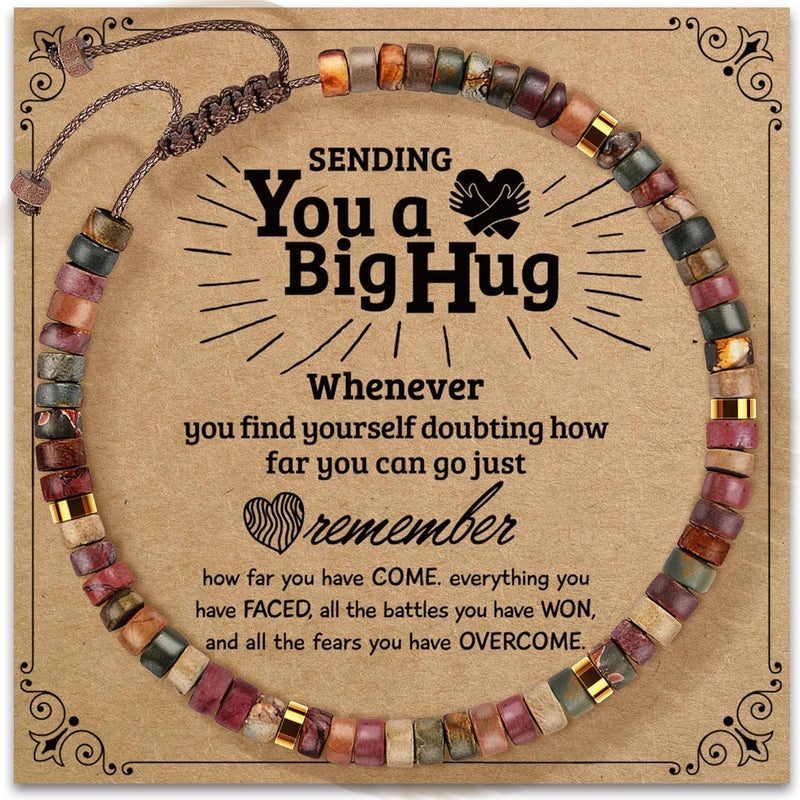 ZOKCC Inspirational Gifts Bracelets for Women: Christmas Day Gifts for Women Friends Sister Mom - Healing Natural Stone Beads Bracelets Thinking of you Get Well Soon Gift for Women - Image 1